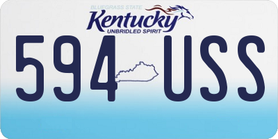 KY license plate 594USS
