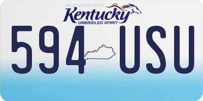 KY license plate 594USU