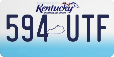 KY license plate 594UTF