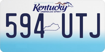 KY license plate 594UTJ