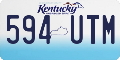 KY license plate 594UTM