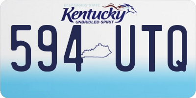 KY license plate 594UTQ