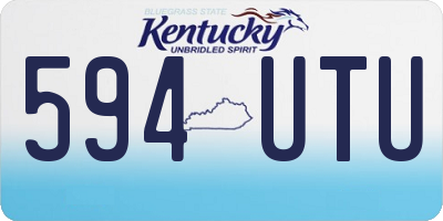 KY license plate 594UTU