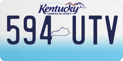 KY license plate 594UTV