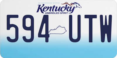 KY license plate 594UTW