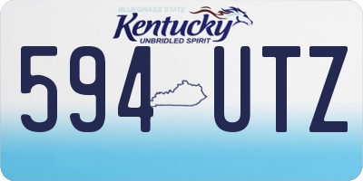 KY license plate 594UTZ