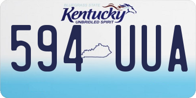 KY license plate 594UUA