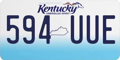 KY license plate 594UUE