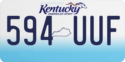 KY license plate 594UUF
