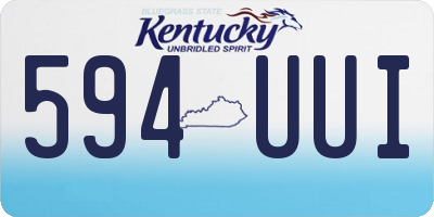 KY license plate 594UUI