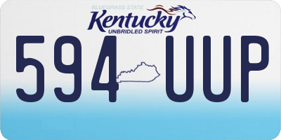 KY license plate 594UUP