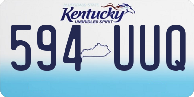 KY license plate 594UUQ