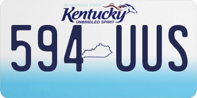 KY license plate 594UUS