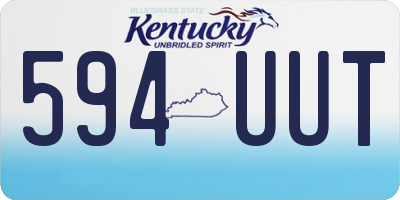 KY license plate 594UUT