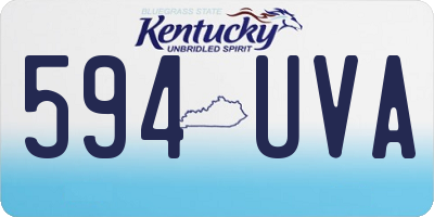 KY license plate 594UVA