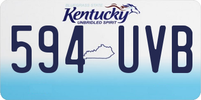 KY license plate 594UVB