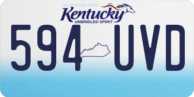 KY license plate 594UVD