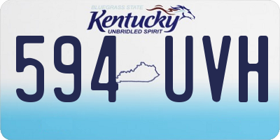 KY license plate 594UVH