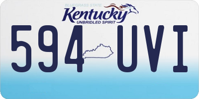 KY license plate 594UVI