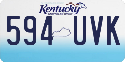 KY license plate 594UVK