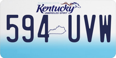 KY license plate 594UVW