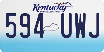 KY license plate 594UWJ