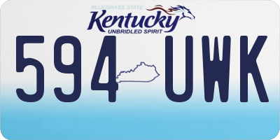 KY license plate 594UWK