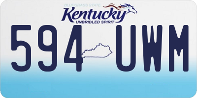 KY license plate 594UWM