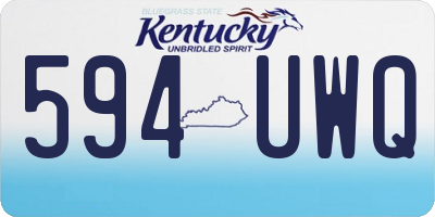 KY license plate 594UWQ