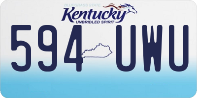 KY license plate 594UWU