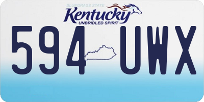 KY license plate 594UWX