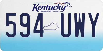 KY license plate 594UWY