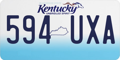 KY license plate 594UXA