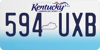 KY license plate 594UXB