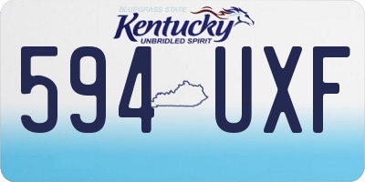 KY license plate 594UXF