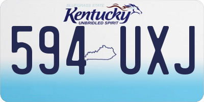 KY license plate 594UXJ