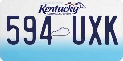 KY license plate 594UXK