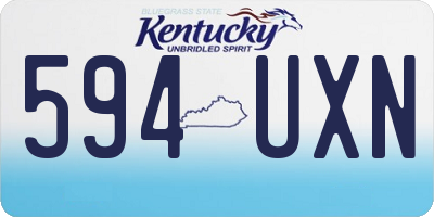 KY license plate 594UXN