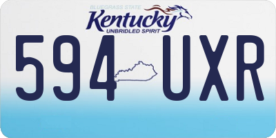 KY license plate 594UXR