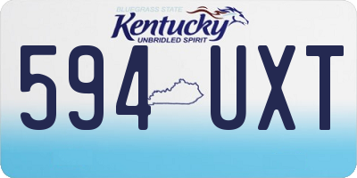 KY license plate 594UXT