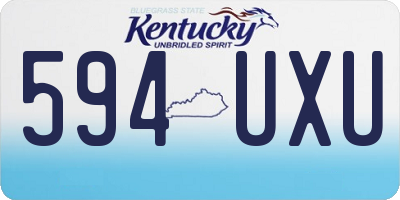 KY license plate 594UXU