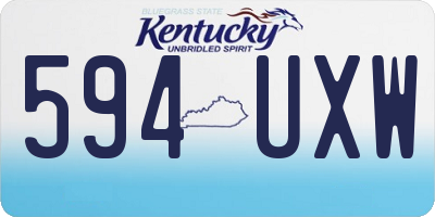 KY license plate 594UXW