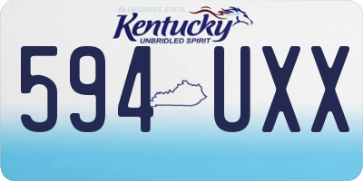 KY license plate 594UXX