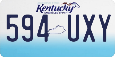 KY license plate 594UXY