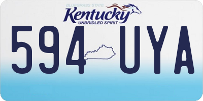 KY license plate 594UYA