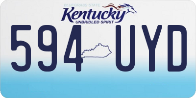 KY license plate 594UYD