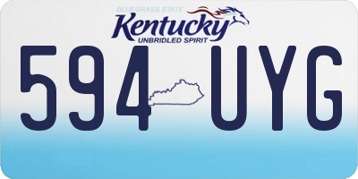 KY license plate 594UYG
