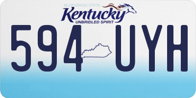 KY license plate 594UYH