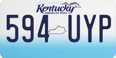 KY license plate 594UYP