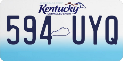 KY license plate 594UYQ